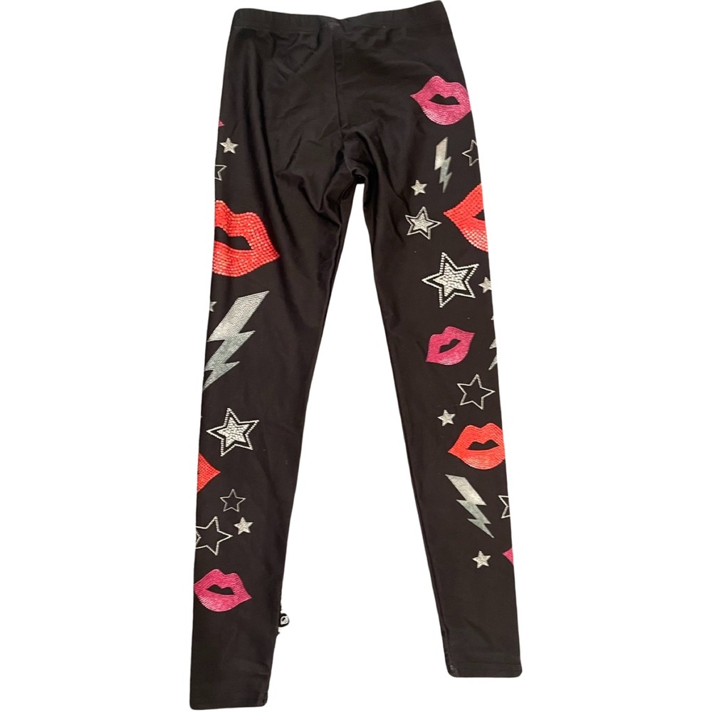 NWOT Zara Terez Girls Large Lips and Star Leggings